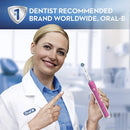 Oral-B Pro 1000 CrossAction Electric Toothbrush, Pink, Powered by Braun with 3 Replacement Brush Heads Oral-B