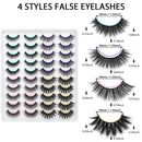 DYSILK 20 Pairs 6D Mink Eyelashes Faux Fluffy Wispy Dramatic False Eyelashes Natural Soft Volume Fake Eyelashes Long Handmade Thick Eyelashes Reusable Lashes 4 Styles Mixed DYSILK Store