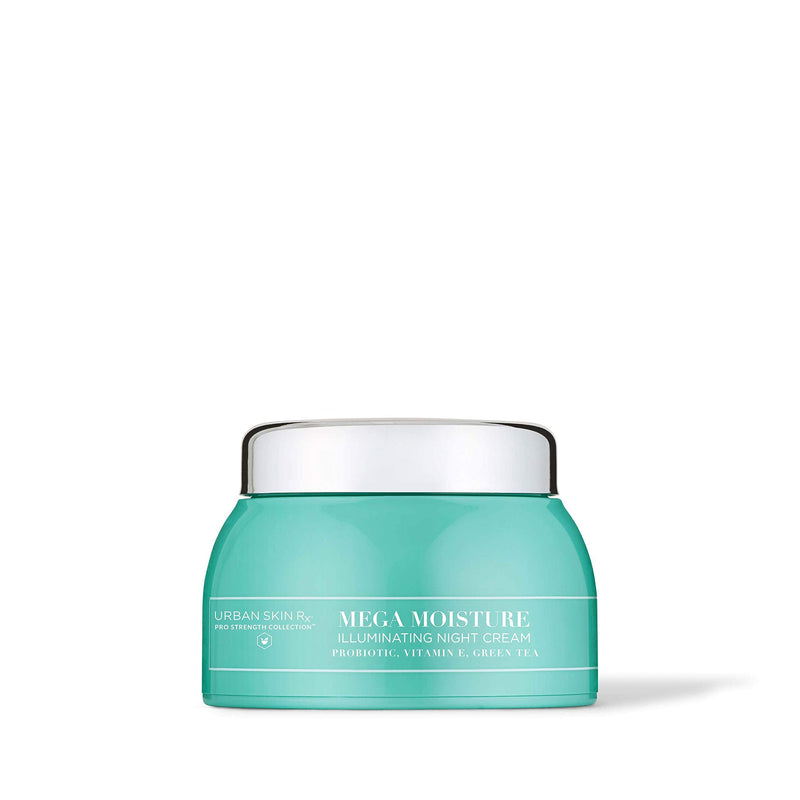 Urban Skin Rx® Mega Moisture Illuminating Nighttime Face Cream | Combats Signs of Aging, Helps Prevent Dry Skin and Locks In Moisture, Formulated with Vitamin E, Green Tea, & Shea Butter | 1.7 Oz Urban Skin Rx