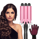 Coidak 3 Barrel Curling Iron, Waver Curling Iron Adjustable 25mm Hair Waver Curling Iron for Long or Short Hair Heat Up Quickly Last Long Waver Iron Wand for Women Coidak