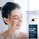 BOTANIC HEARTH Tea Tree Face Wash with Mint - Acne Fighting, Therapeutic, Hydrating Liquid Face Soap with Pure Tea Tree Oil - for Women and Men, Paraben Free, Fights Acne - 16 fl oz Botanic Hearth Store