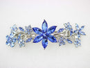 Faship Gorgeous Blue Crystal Floral Hair Barrette Faship