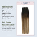 Ugeat Micro Loop Human Hair Extensions Silicone Micro Rings 20Inch Micro Links Human Hair Balayage Brown