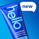 Hello Superfresh Natural Peppermint Fluoride Free Toothpaste for Bad Breath, 5 Oz, Minty Bad Breath Toothpaste, SLS Free, Vegan, Helps Whiten Teeth by Removing Surface Stains (Pack of 3) Infinity Warehouse