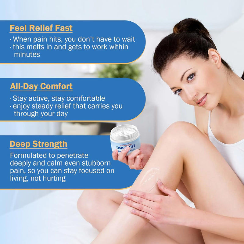 DMSO Gel with Aloe Vera - DMSO Pharmaceutical Grade - Dimethyl Sulfoxide Cream 4 Oz - DMSO for Pain - High Purity & Low Odor Infinity Warehouse