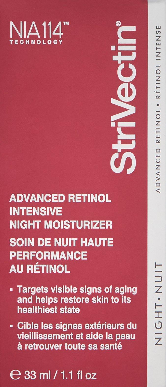 StriVectin Advanced Retinol Intensive Night Moisturizer, Face Cream that Targets Visible Signs of Aging for Healthier Skin, 1.1 Fl Oz StriVectin
