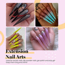 Beetles Extra Long Stiletto Nail Tips, 120Pcs Acrylic Sharp Fake Nail Tools Kit Clear Nail Artificial Press on False Nail for DIY Nail Salon Manicure, 12 Size beetles Gel Polish Store