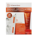 Dr Dennis Gross Radiant, Smooth & Firm Skincare Kit - Dermatologist Developed - Full-Size Alpha Beta Universal Peel, Travel-Size Vitamin C Lactic Dewy Deep Cream & Creamy Cleanser - $130 Value Infinity Warehouse