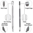 Cuticle Trimmer with Cuticle Pusher - Ejiubas Cuticle Remover Cuticle Nipper Professional Stainless Steel Cuticle Cutter Clipper Durable Pedicure Manicure Tools for Fingernails and Toenails Gray Ejiubas Store