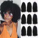 9 Bundles/lot Marlybob Crochet Hair 8 Inch Synthetic Braiding Hair curly Braids Kinky Curl Hair Bundles for Women(1B