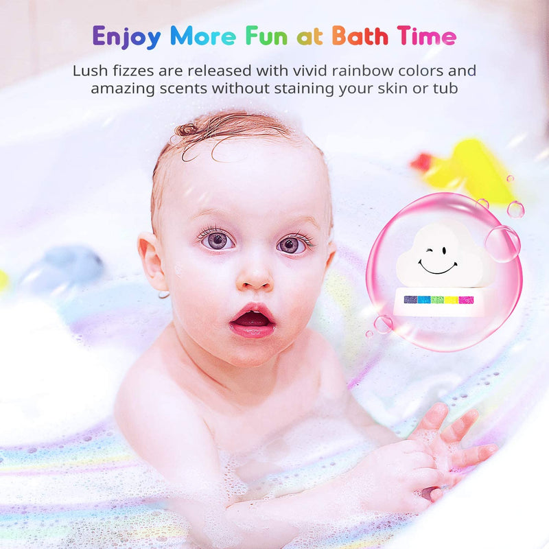 Rainbow Bath Bombs Gift Set, Ribivaul 3 Extra-Large 6.5oz Handmade Bath Bombs with Natural Ingredients, Cloud Bath Bomb with Rich Bubbles for Kids/Women, Great Gift Idea for Valentine's Day, Birthday Ribivaul Store