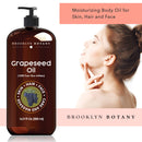 Brooklyn Botany Grapeseed Oil for Skin – 100% Pure and Cold Pressed – Carrier Oil for Essential Oils, Aromatherapy and Massage – Moisturizing Skin, Hair and Face – Therapeutic Grade – 16 fl Oz Brooklyn Botany Store
