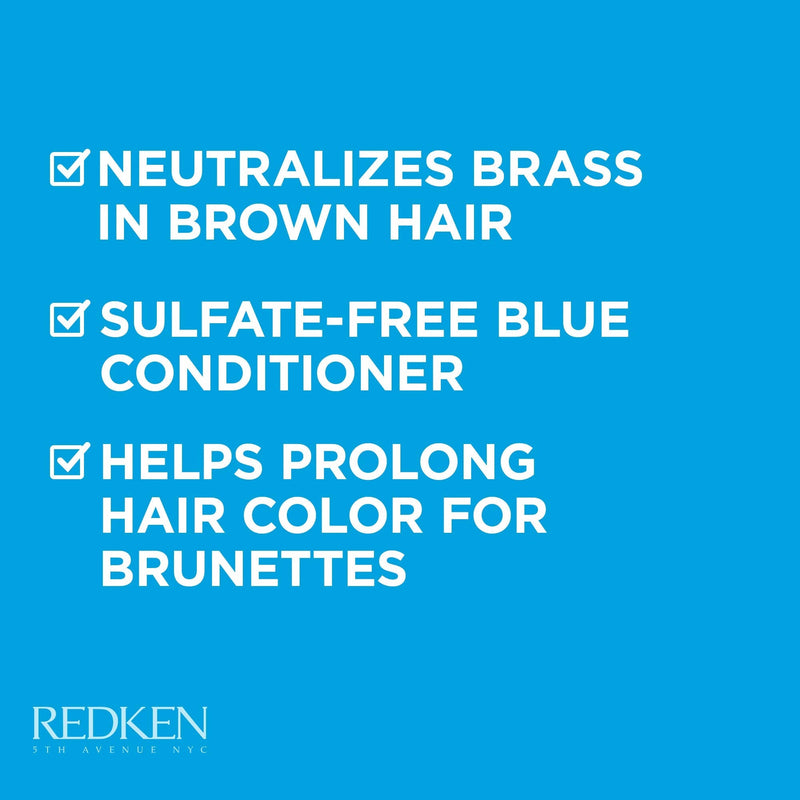 Redken Color Extend Brownlights Blue Conditioner | Hair Toner For Natural & Color-Treated Brunettes | Tones Hair & Removes Brass REDKEN