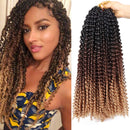 7 Packs Passion Twist Hair 22 Inch Water Wave Synthetic Braids for Passion Twist Crochet Braiding Hair Goddess Locs Long Bohemian Curl Hair Extensions (22Strands/Pack, T1B/30/27