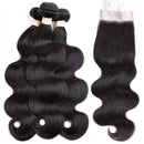 Beauhair 4 Bundles with Closure(18 20 22 24+18 Free Part) Professional Brazilian Body Wave Hair 100% Unprocessed Virgin Human Hair Bundles with Closure Natural Black Human Hair Extensions Beauhair Store