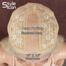 Style Icon 41" Lace Front Wigs Long Wavy Synthetic Wigs with Baby Hair Half Hand Tied 130% Density Wigs (1.5"4" Simulated Scalp, 613) Style Icon Store