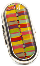 Vintage Clip-on Round Lipstick Case With Mirror (Rainbow Bend) Stephanie Imports