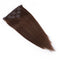 20 inches Clip in Hair Extensions Remy Human Hair - 7pcs 120g Silky Straight Thick 100% Real Medium Brown Human Hairpieces Clip on for Women Beauty (20inch-120g, 4#) Winsky