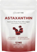 Astaxanthin 12mg Antioxidants Supplement – Natural Microalgae Source – Lipid-Based Softgel for Enhanced Absorption – Cognitive, Vision & Joint Support – 30 Softgels (Pack of 2) Infinity Warehouse