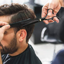 Professional Home Hair Cutting Kit - Quality Home Haircutting Scissors Barber/Salon/Home Thinning Shears Kit with Comb and Case for Men and Women (Black