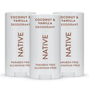 Native Deodorant Contains Naturally Derived Ingredients, 72 Hour Odor Control | Deodorant for Women and Men, Aluminum Free with Baking Soda, Coconut Oil and Shea Butter | Classic (3-pack) Infinity Warehouse