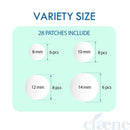 Claene Acne Pimple Concealing Patch - Invisible,Cruelty-Free, Hydrocolloid, Blemish Spot, Skin Treatment, Facial Stickers, Absorbing Cover, 4 Sizes, Blends in with skin, Vegan (28 COUNT) CLAENE