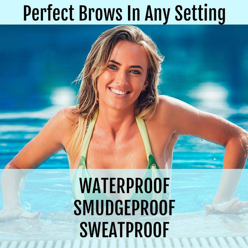 BaeBlu Cruelty Free Retractable Eyebrow Crayon, Vegan Non-Toxic Long Wear Brow Definer With Brush, Deep Brown Pen BaeBlu