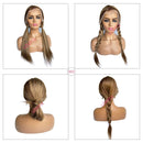 Human Hair Lace Part Wigs Ombre Brown to Medium Brown with Honey Blonde Highlights Straight Remy Lace Front Wigs Pre Plucked Hairline Middle Part 13x1 Deep Part Lace Wigs for Women 150% Density 22Inch Ubetta Store