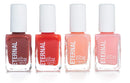Eternal Collection – 4 Piece Set: Long Lasting, Quick Dry, Mirror Shine Nail Polish Set – Hardener, Bright and Shiny Finish - 0.46 Fluid Ounces Each Media Naranja Eternal