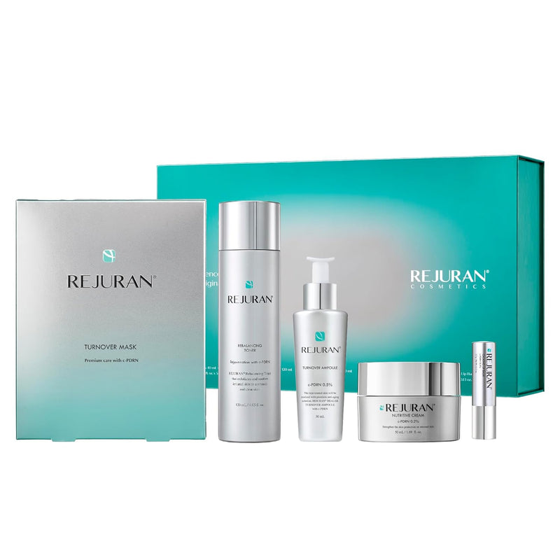 REJURAN® Total Aesthetic Skincare Set, c-PDRN® - Salmon DNA Rejuvenating Daily Skincare Kit for Anti-Aging, Firming & Deep Hydration. Gift Set for Radiant, Youthful Glass Skin. Korean Skincare. Infinity Warehouse