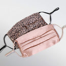 Slip Silk Double-Sided Silk Face Covering, Rose Leopard (One Size) - Breathable + Reusable Silk Face Covering Made with 22 Momme Mulberry Silk + Cotton Inner Lining - Adjustable Nose Wire + Earloops SLIP Store