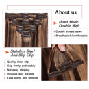 S-noilite Clip in Human Hair Extensions Balayage 100% Real Remy Thick True Double Weft Full Head 8 Pieces 18 Clips Straight Silky (12Inch - 115g,Medium Brown/Dark Blonde (