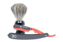 Barber Straight Razor, Professional Barber Straight Edge Razor - Barber Razor Compatible with Straight Razor Edge for Barber by Black Widow (1.5mm) (Red and Matte Black) Black Widow Executive Brand Razor Store