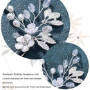 Asooll Bride Wedding Hair Pin Silver Flower Bridal Head Clip Rhinestone Crystal Headpiece for Women and Girls Asooll
