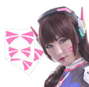 OW DVa Cosplay Face Temporary Tattoos - 2 Sizes - 3 Sets Cosplay Tats