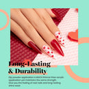 Beetles 6 Colors Dip Powder Nail Kit Starter, Candy Cane Dipping Powder Set Glitter Red Sparkle Colors Snow White Silver Nail Powder Valentine's Day Gifts kit with Base Top Coat Activator Brush Saver beetles Gel Polish