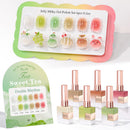Double Rhythm 6 Pcs 15 ML Gel Polish Set Same Color Same Bottle Soak Off Gel Polish Kit Nail Art Manicure Salon DIY at Home for Women (Jelly Burgundy Red Glitter Silver -T6-56) Infinity Warehouse