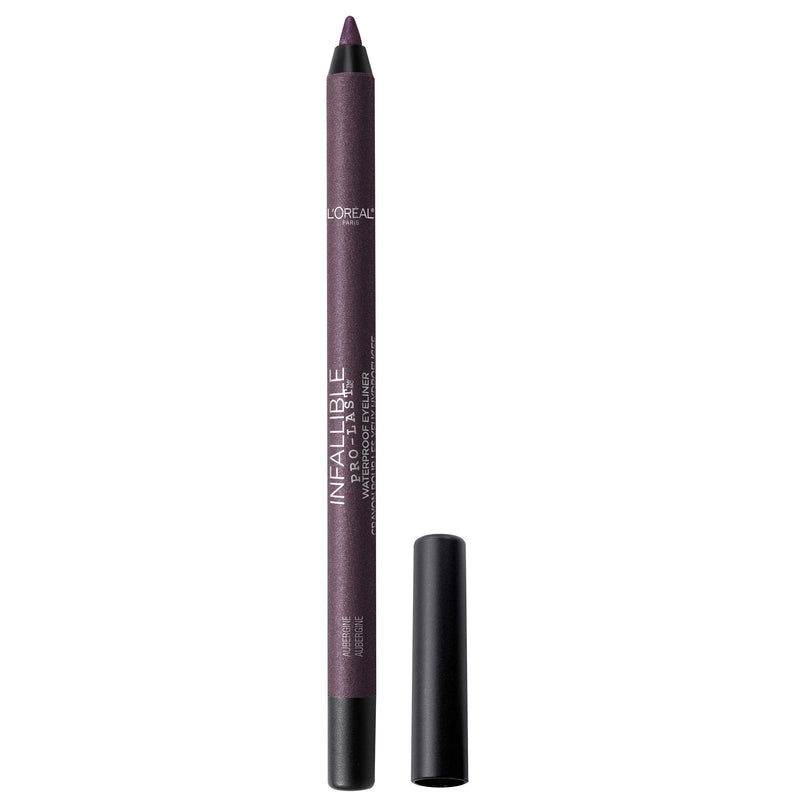 L'Oreal Paris Makeup Infallible Pro-Last Pencil Eyeliner, Waterproof and Smudge-Resistant, Glides on Easily to Create any Look, Aubergine, 0.042 Oz. L'Oreal Paris