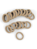 Heliums Gentle Hold Mini Soft and Stretchy Seamless Elastic Nylon Fabric Rolled Small Ponytail Holders for for Kids, Braids and Fine Hair - 20 Hair Ties (Dark Blonde) Heliums