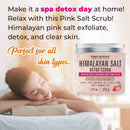 Himalayan Salt Body Scrub with Collagen and Stem Cells - Natural Exfoliating Salt Scrub & Body and Face Souffle helps with Moisturizing Skin, Acne, Cellulite, Dead Skin Scars, Wrinkles (11 oz) First Botany
