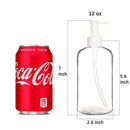 Youngever 6 Pack Plastic Pump Bottles 12 Ounce, Refillable Plastic Pump Bottles with Travel Lock (Clear) Youngever