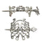 Tinsow 2 Pcs Silver Celtic Dragon Hair Slide Hairpins Hair Accessories Hair Clips, Creative Hair Barrette Minimalist Hair Claw Hair Pin Hair Accessories for Women (Style T R) Tinsow