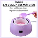2 Pcs Silicone Wax Pot with 1 Pcs Wax Spatula, Wax Bowl for Hair Removal, Replacement Wax Warmer Pot for Wax Machine Kit, 500ml Wax Warmer for Hair Removal Delanie