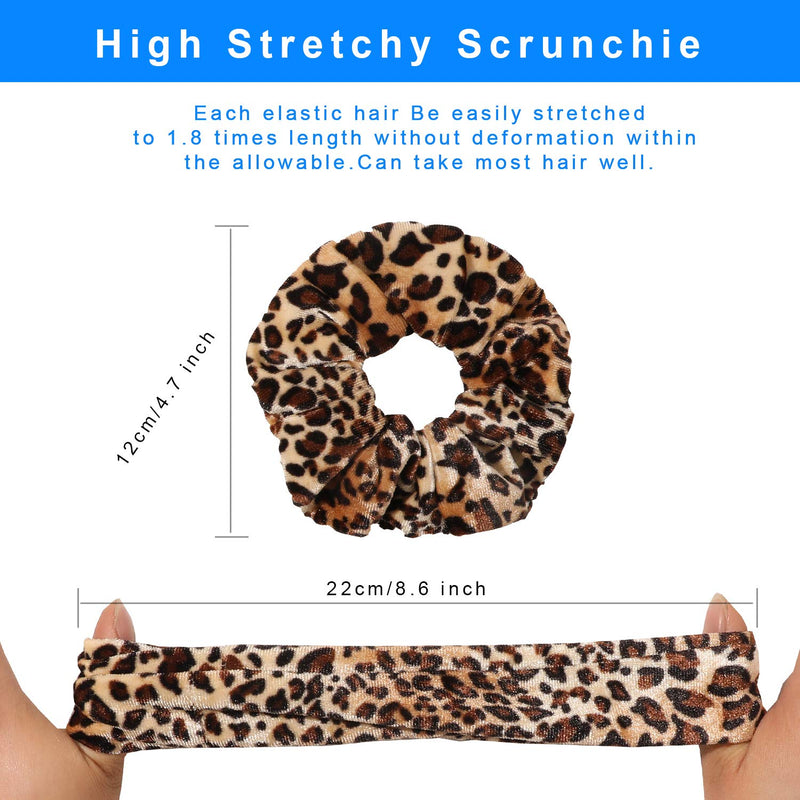 Velvet Scrunchies with Pocket Hidden Zipper Stash Hair Ties Elastic Bands for Girls Women Hair Accessories Great Scrunchy 4Pcs for Friends qiyue