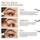 VLuxe by iEnvy Extended Collection: DIY Lash Extension Starter Kit With 10 Volume Extended Clusters, Applicator and Bond & Seal - Eye lifting Effect, Feather Light Reusable Lash with Super Thin Microbands I-ENVY