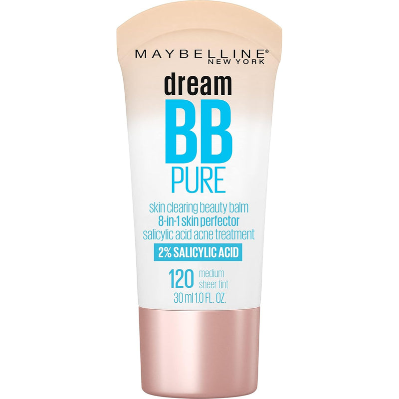 Maybelline Dream Pure Skin Clearing BB Cream, 8-in-1 Skin Perfecting Beauty Balm With 2% Salicylic Acid, Sheer Tint Coverage, Oil-Free, Light/Medium, 1 Count Infinity Warehouse