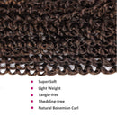 7 Pack 14 Inch Passion Twist Hair Water Wave Synthetic Crochet Braids for Passion Twist Braiding Hair Goddess Locs Bohemian Curl Hair Extensions (7Packs, 14Inch, T30