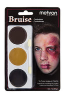 Mehron Makeup Tri-Color Halloween Makeup Palette (BRUISE) Mehron