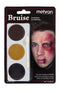 Mehron Makeup Tri-Color Halloween Makeup Palette (BRUISE) Mehron