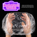 Shower Cap, LEOBRO 100 Pack Clear Plastic Hair Caps, Elastic Bath Caps, Disposable Shower Caps for Women, Home Use, Hair Salon, Hotel, Travel LEOBRO
